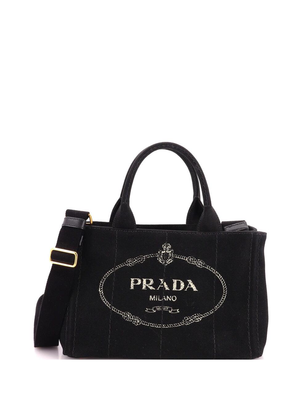 Prada Canapa Convertible Tote Canvas #365560P11B